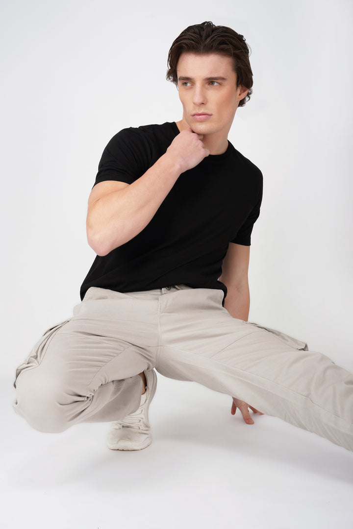 Solid Round Neck T-Shirt 180 GSM Cotton